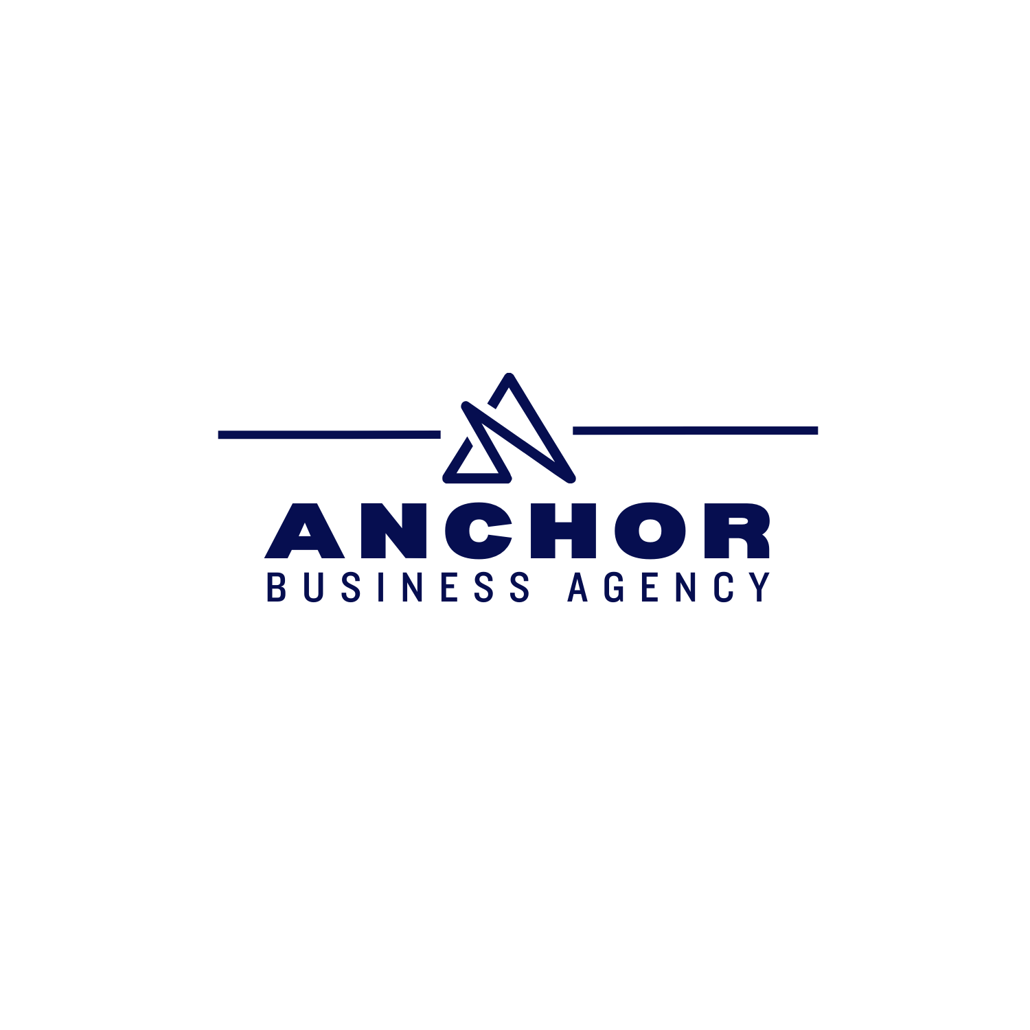 ANBIZA logo, stacked navy